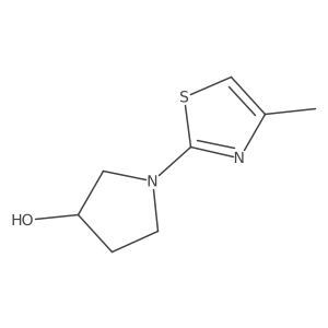 (3R)-1-(4-Methyl-1,3-thiazol-2-yl)pyrrolidin-3-ol结构式