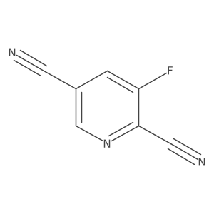 3-Fluoropyridine-2,5-dicarbonitrile结构式
