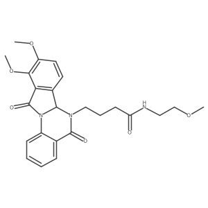 4-(9,10-dimethoxy-5,11-dioxo-6a,11-dihydroisoindolo[2,1-a]quinazolin-6(5H)-yl)-N-(2-methoxyethyl)butanamide Structure