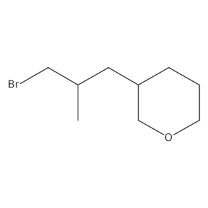 3-(3-Bromo-2-methylpropyl)oxane结构式