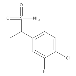 1-(4-Chloro-3-fluorophenyl)ethane-1-sulfonamide结构式