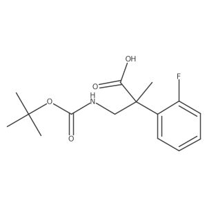 3-{[(Tert-butoxy)carbonyl]amino}-2-(2-fluorophenyl)-2-methylpropanoic acid Structure
