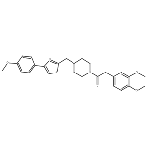 1-[(3,4-Dimethoxyphenyl)acetyl]-4-{[3-(4-methoxyphenyl)-1,2,4-oxadiazol-5-yl]methyl}piperidine Structure