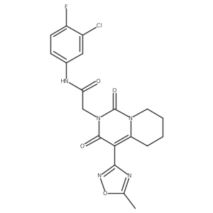N-(3-chloro-4-fluorophenyl)-2-[4-(5-methyl-1,2,4-oxadiazol-3-yl)-1,3-dioxo-5,6,7,8-tetrahydro-1H-pyrido[1,2-c]pyrimidin-2(3H)-yl]acetamide结构式