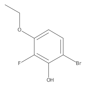 6-Bromo-3-ethoxy-2-fluorophenol结构式