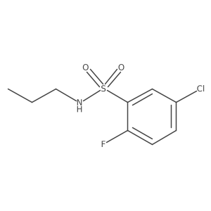 5-chloro-2-fluoro-N-propylbenzene-1-sulfonamide结构式