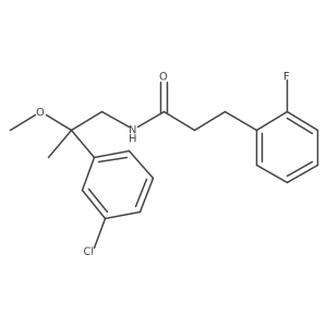 N-[2-(3-chlorophenyl)-2-methoxypropyl]-3-(2-fluorophenyl)propanamide结构式