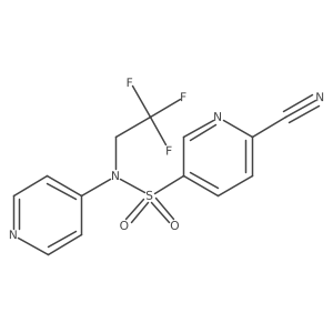 6-cyano-N-(pyridin-4-yl)-N-(2,2,2-trifluoroethyl)pyridine-3-sulfonamide结构式