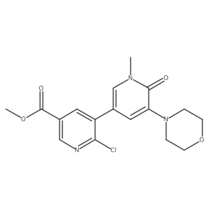 Methyl 2-chloro-1'-methyl-5'-morpholino-6'-oxo-1',6'-dihydro-[3,3'-bipyridine]-5-carboxylate结构式