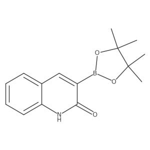 3-(Tetramethyl-1,3,2-dioxaborolan-2-yl)quinolin-2-ol结构式