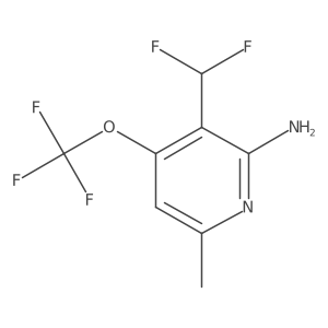3-(Difluoromethyl)-6-methyl-4-(trifluoromethoxy)pyridin-2-amine结构式