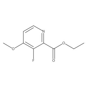 2-Pyridinecarboxylic acid, 3-fluoro-4-methoxy-, ethyl ester结构式