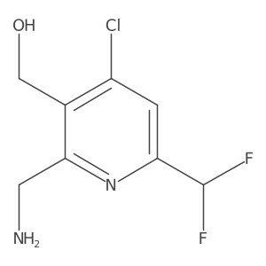 2-(Aminomethyl)-4-chloro-6-(difluoromethyl)pyridine-3-methanol结构式