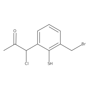 1-(3-(Bromomethyl)-2-mercaptophenyl)-1-chloropropan-2-one Structure
