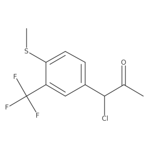 1-Chloro-1-(4-(methylthio)-3-(trifluoromethyl)phenyl)propan-2-one Structure
