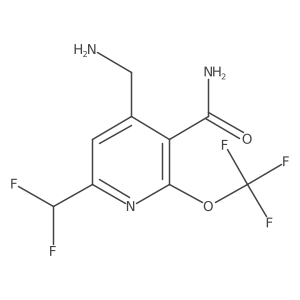 4-(Aminomethyl)-6-(difluoromethyl)-2-(trifluoromethoxy)nicotinamide Structure