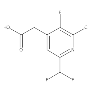 2-(2-Chloro-6-(difluoromethyl)-3-fluoropyridin-4-yl)acetic acid结构式