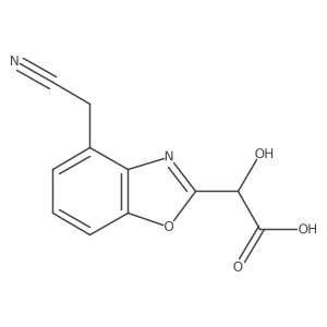 2-(Carboxy(hydroxy)methyl)benzo[d]oxazole-4-acetonitrile Structure