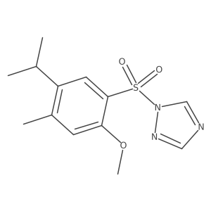1-[(5-isopropyl-2-methoxy-4-methylphenyl)sulfonyl]-1H-1,2,4-triazole结构式