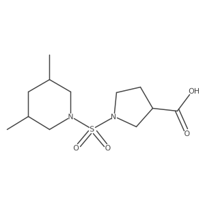 1-[(3,5-Dimethylpiperidin-1-YL)sulfonyl]pyrrolidine-3-carboxylic acid结构式