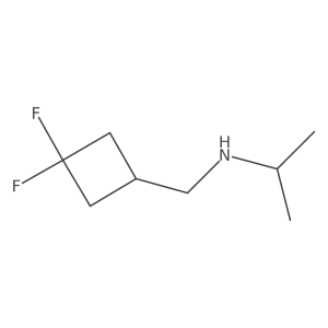 N-((3,3-difluorocyclobutyl)methyl)propan-2-amine结构式
