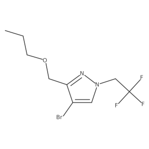 4-bromo-3-(propoxymethyl)-1-(2,2,2-trifluoroethyl)-1H-pyrazole Structure