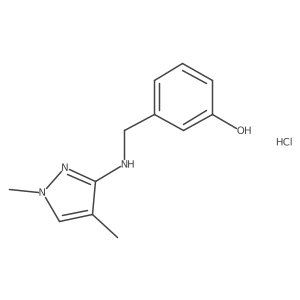 3-[[(1,4-Dimethylpyrazol-3-yl)amino]methyl]phenol;hydrochloride结构式