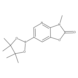 3-Methyl-6-(4,4,5,5-tetramethyl-1,3,2-dioxaborolan-2-yl)oxazolo[4,5-b]pyridin-2(3H)-one结构式