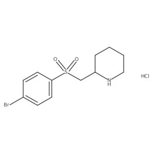 2-([(4-Bromophenyl)sulfonyl]methyl)piperidine hydrochloride结构式