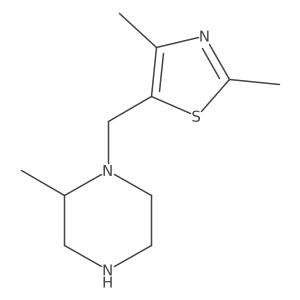 (2S)-1-[(2,4-dimethyl-1,3-thiazol-5-yl)methyl]-2-methylpiperazine Structure
