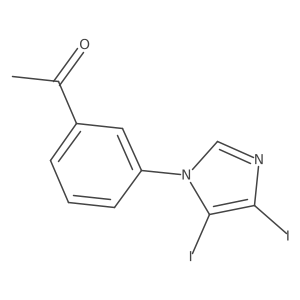 1-[3-(4,5-diiodo-1H-imidazol-1-yl)phenyl]ethan-1-one结构式