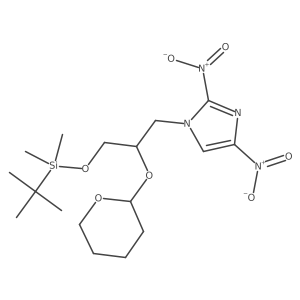 1H-Imidazole, 1-[(2S)-3-[[(1,1-dimethylethyl)dimethylsilyl]oxy]-2-[(tetrahydro-2H-pyran-2-yl)oxy]propyl]-2,4-dinitro-结构式