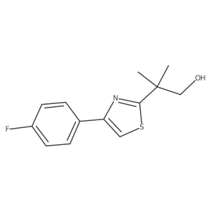 2-[4-(4-Fluorophenyl)-1,3-thiazol-2-yl]-2-methylpropan-1-ol结构式