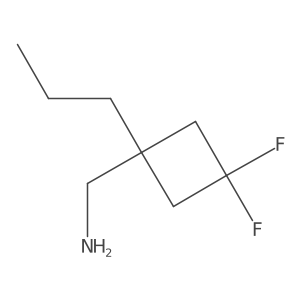 (3,3-Difluoro-1-propylcyclobutyl)methanamine结构式
