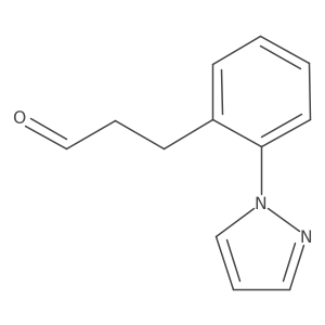 3-[2-(1H-pyrazol-1-yl)phenyl]propanal结构式
