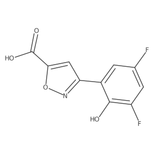 3-(3,5-Difluoro-2-hydroxyphenyl)-1,2-oxazole-5-carboxylic acid结构式
