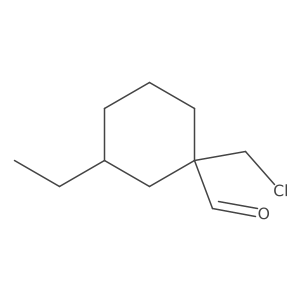 1-(Chloromethyl)-3-ethylcyclohexane-1-carbaldehyde Structure