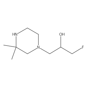 1-(3,3-Dimethylpiperazin-1-yl)-3-fluoropropan-2-ol Structure