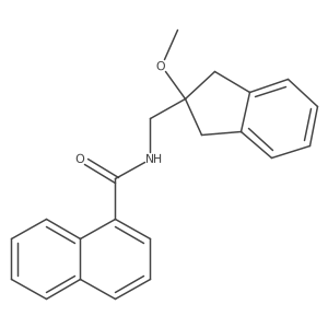 N-((2-methoxy-2,3-dihydro-1H-inden-2-yl)methyl)-1-naphthamide结构式