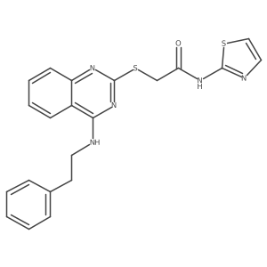 2-((4-(phenethylamino)quinazolin-2-yl)thio)-N-(thiazol-2-yl)acetamide Structure