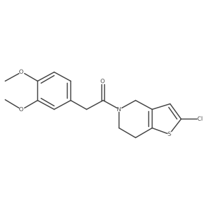1-(2-chloro-6,7-dihydrothieno[3,2-c]pyridin-5(4H)-yl)-2-(3,4-dimethoxyphenyl)ethanone Structure