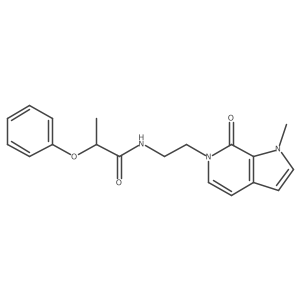 N-(2-{1-methyl-7-oxo-1H,6H,7H-pyrrolo[2,3-c]pyridin-6-yl}ethyl)-2-phenoxypropanamide Structure