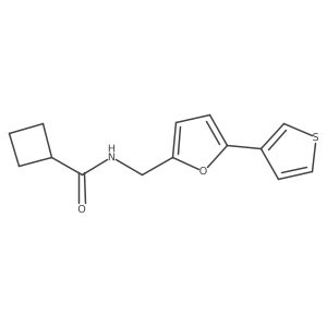 N-((5-(thiophen-3-yl)furan-2-yl)methyl)cyclobutanecarboxamide Structure