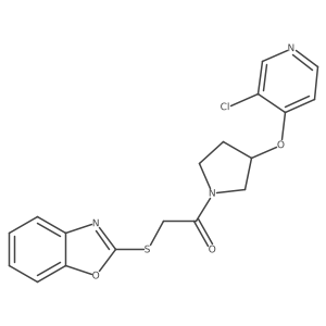 2-(Benzo[d]oxazol-2-ylthio)-1-(3-((3-chloropyridin-4-yl)oxy)pyrrolidin-1-yl)ethanone结构式