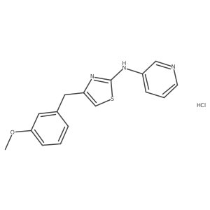 4-(3-methoxybenzyl)-N-(pyridin-3-yl)thiazol-2-amine hydrochloride Structure