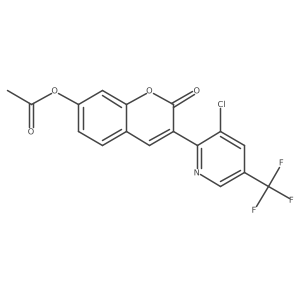 3-[3-chloro-5-(trifluoromethyl)pyridin-2-yl]-2-oxo-2H-chromen-7-yl acetate Structure