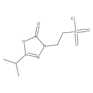 2-[2-Oxo-5-(propan-2-yl)-2,3-dihydro-1,3,4-oxadiazol-3-yl]ethane-1-sulfonyl chloride结构式