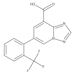 6-[2-(Trifluoromethyl)phenyl]-[1,2,4]triazolo[1,5-a]pyridine-8-carboxylic acid结构式