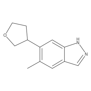 5-Methyl-6-(tetrahydro-3-furanyl)-1H-indazole结构式