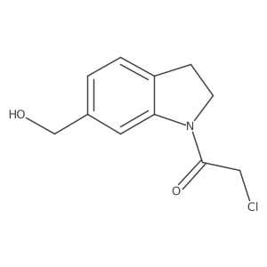 2-Chloro-1-(6-(hydroxymethyl)indolin-1-yl)ethan-1-one Structure